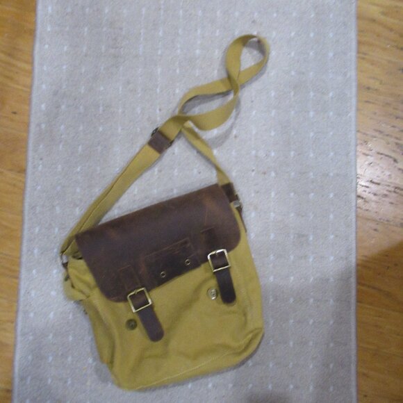 Crazy Lou Paris Hybrid Messenger Bag canvas leather - Picture 1 of 7